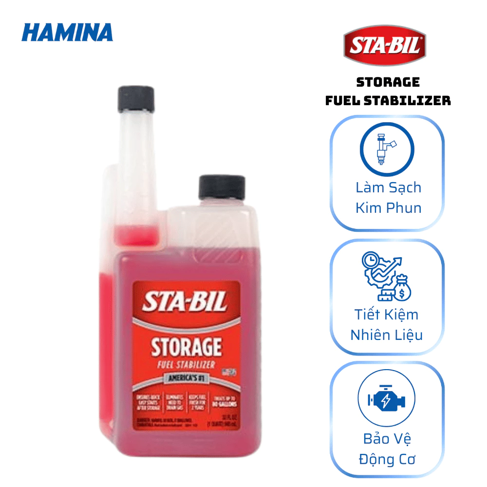 STA-BIL Storage 946ml - Phụ Gia Xăng Ổn Định Nhiên Liệu - Nhập Khẩu Mỹ - Hãng Sta-bill - 2