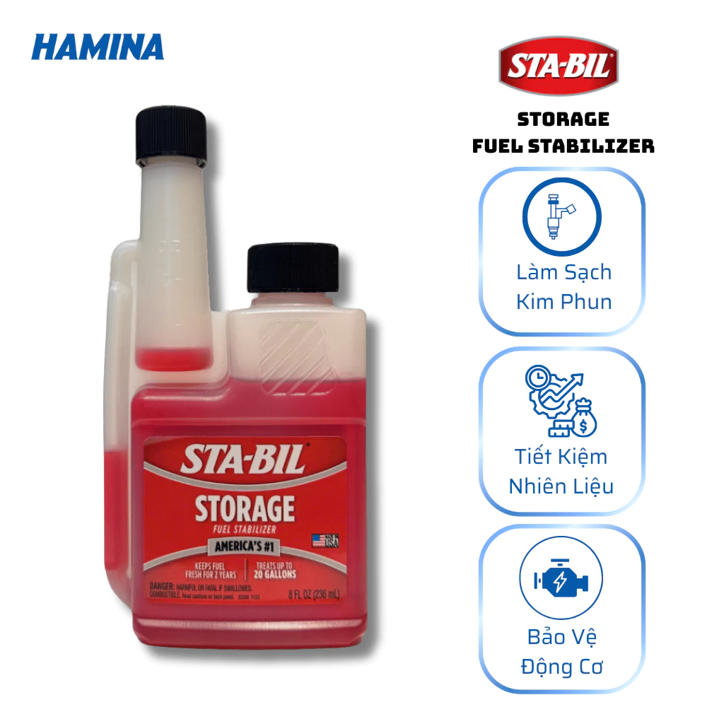 STA-BIL Storage 236ml - Phụ Gia Xăng Ổn Định Nhiên Liệu - Nhập Khẩu Mỹ - Hãng Sta-bill - 2