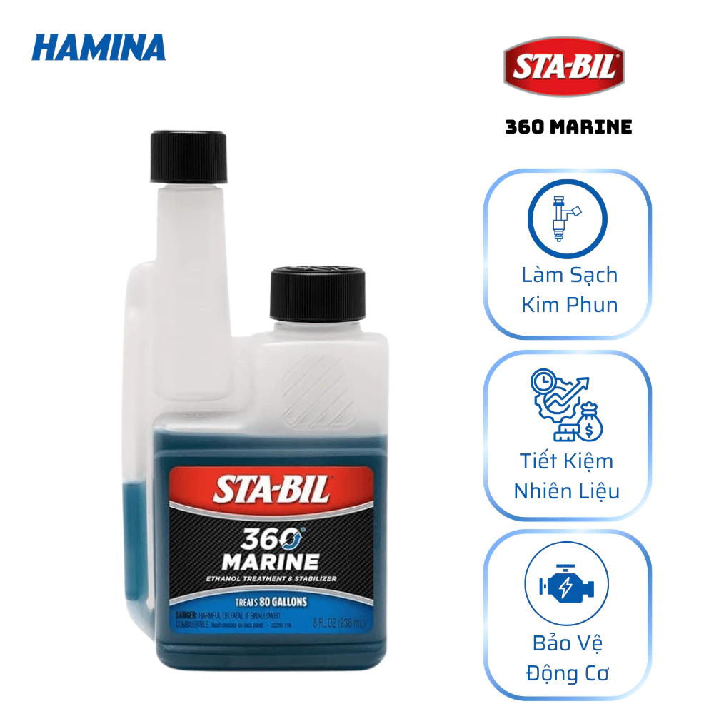 Sta Bil 360 Marine 236ML - Phụ gia xăng E10 - Phù hợp ở môi trường có độ ẩm cao, môi trường biển. - 2