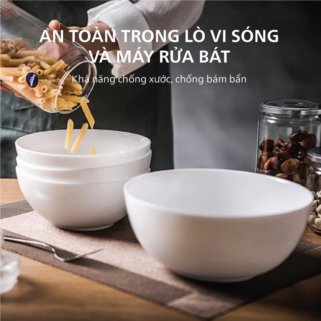 [Hàng Pháp] Bộ bát đĩa (bộ tô,chén,dĩa) thủy tinh Luminarc Carine 15 món CR15C, thủy tinh không chì - 2