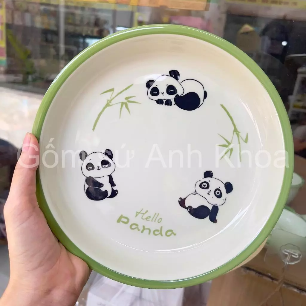 Bát Đĩa Gốm Sứ Decor, Bát Ăn Cơm, Bát Ăn Chè, Chén Dĩa Dễ Thương Bộ Bát Đĩa gấu panda mẫu mới Cực Xinh Yêu Gomsudecor21 - 2