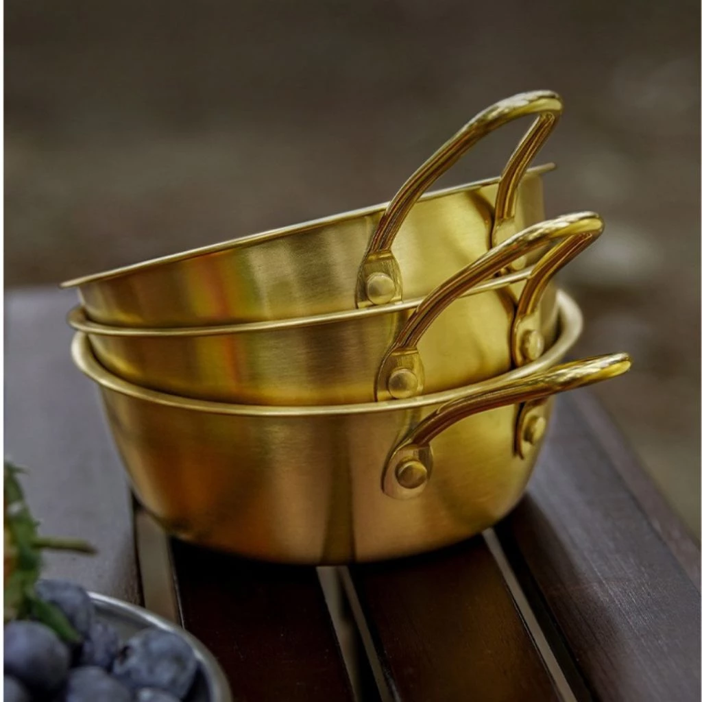 Bát Inox 304 Có Tay Cầm TAMUSHOP92 Chén Mì Uống nước Gạo Makmeolli Hàn Quốc Có Quai Mạ Màu BI009 - 4