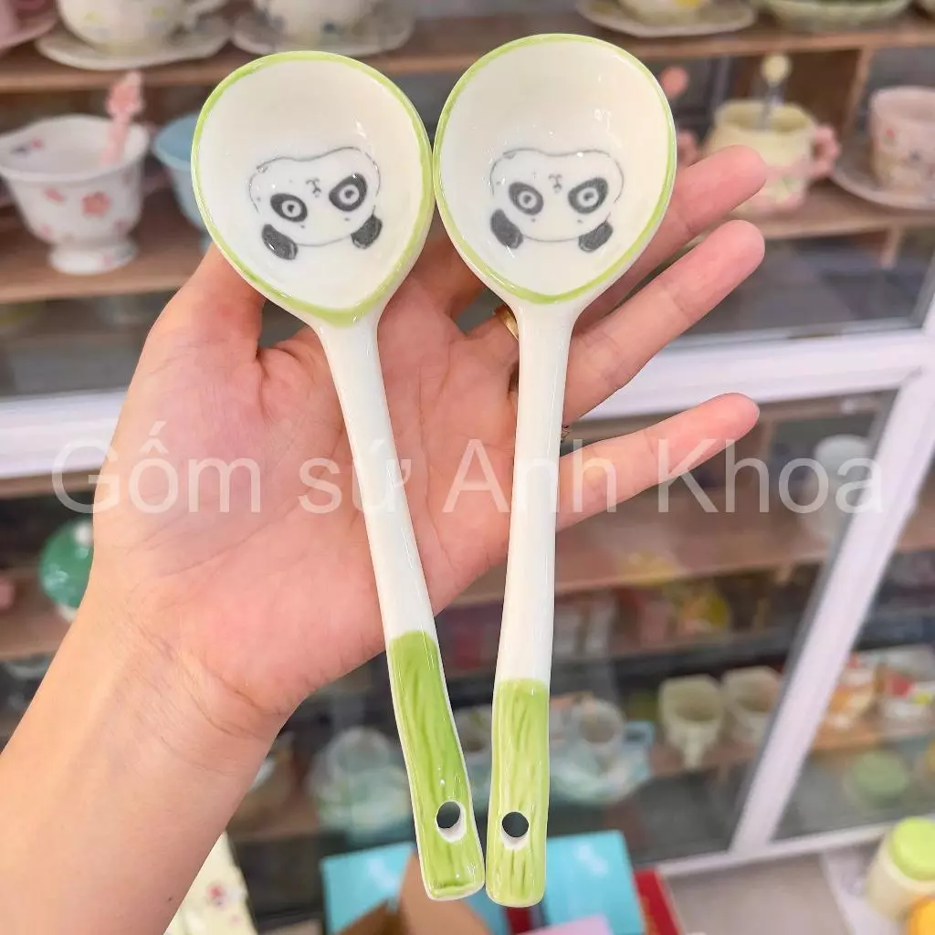 Bát Đĩa Gốm Sứ Decor, Bát Ăn Cơm, Bát Ăn Chè, Chén Dĩa Dễ Thương Bộ Bát Đĩa gấu panda mẫu mới Cực Xinh Yêu Gomsudecor21 - 4