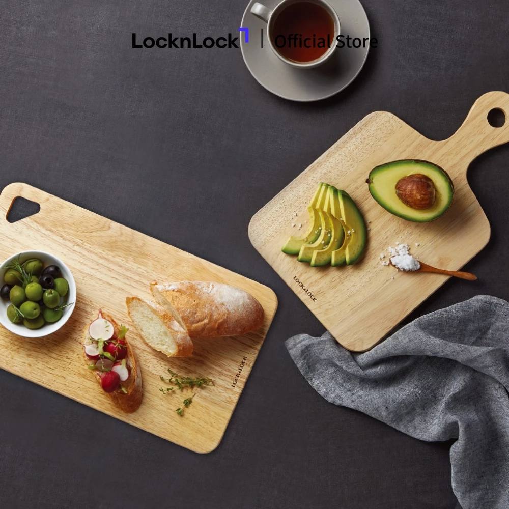 Bộ 2 Thớt Gỗ Cây Cao Su Lock&Lock LWC001S2 - 2