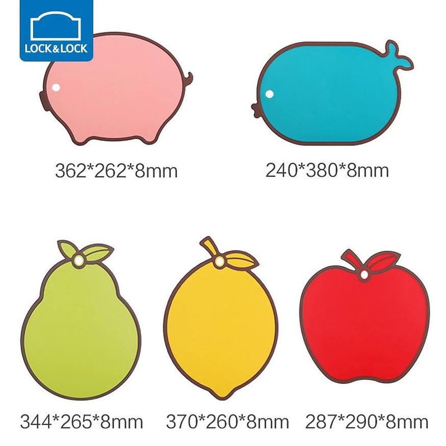 Thớt nhựa viền silicone kháng khuẩn Lock&Lock Anti-bacteria Cutting Board (nhiều hình dáng) - 3