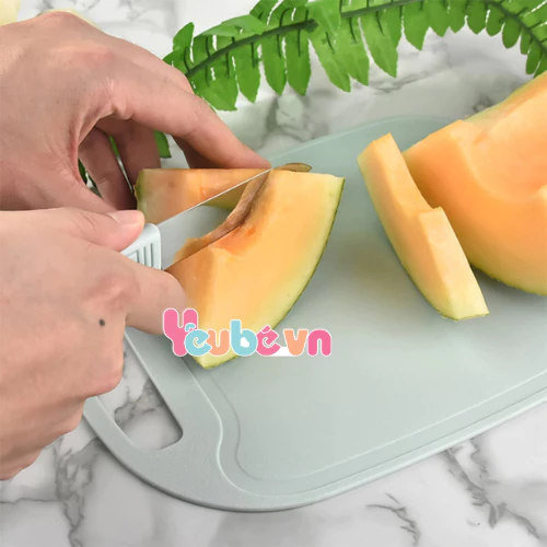 Bộ dao thớt bào chế biến ăn dặm kiểu nhật cho bé cao cấp YEUBEVN thớt dày, gọn tiện lợi - 3