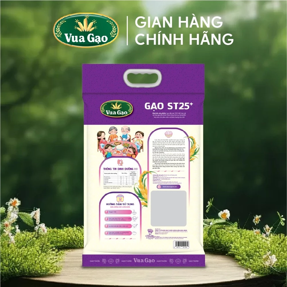 Gạo ST25+ Vua Gạo Túi 5kg – Chính Hãng Gạo Thơm Ngon, Dẻo Nhiều, Vị Đậm Đà - 5