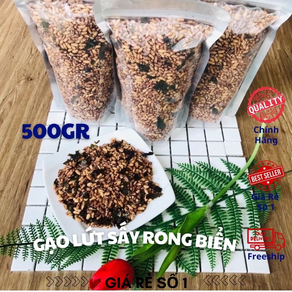 Gạo lứt giảm cân, gạo lứt huyết rồng rong biển, gạo lứt rong biển, phù hợp ăn kiềng tiểu đường 1Kg - 5
