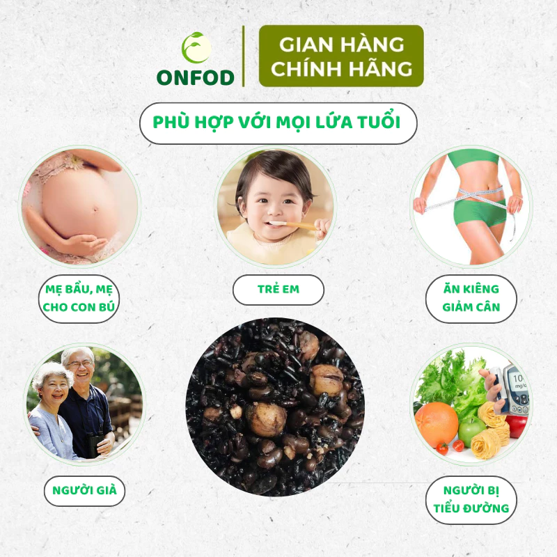 COMBO 5KG Gạo lứt đen gạo st25 gạo séng cù gạo nhật dẻo ONFOD ăn dặm cho bé ăn kiêng giảm cân healthy - 5