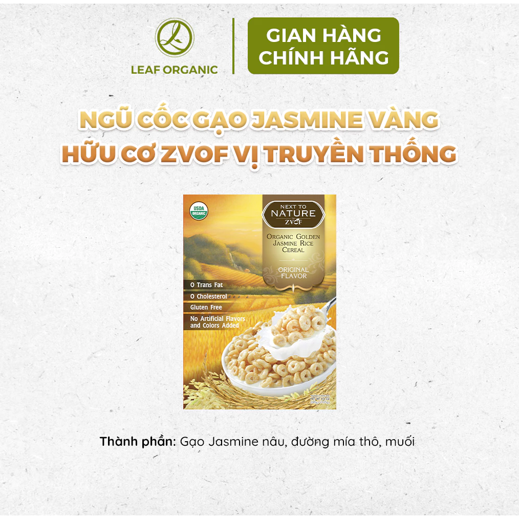 Ngũ cốc gạo Jasmine vàng hữu cơ Zvof 35g x 7 gói (dành cho bé từ 18 tháng tuổi) - Nhập khẩu chính hãng