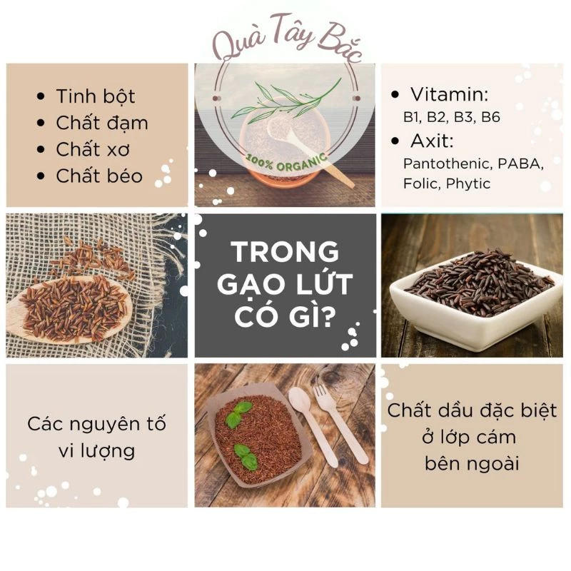 1 KG Gạo lứt đỏ huyết rồng / gạo lứt đen Điện Biên - gạo lứt cho người ăn kiêng - gạo lức dẻo thơm - 4