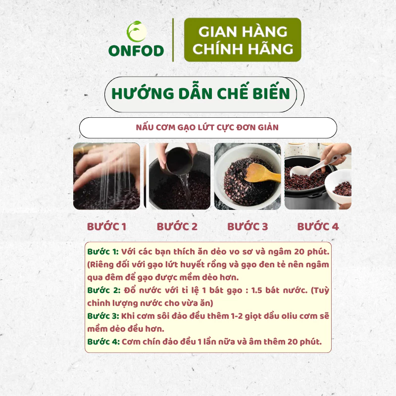 COMBO 5KG Gạo lứt đen gạo st25 gạo séng cù gạo nhật dẻo ONFOD ăn dặm cho bé ăn kiêng giảm cân healthy - 5