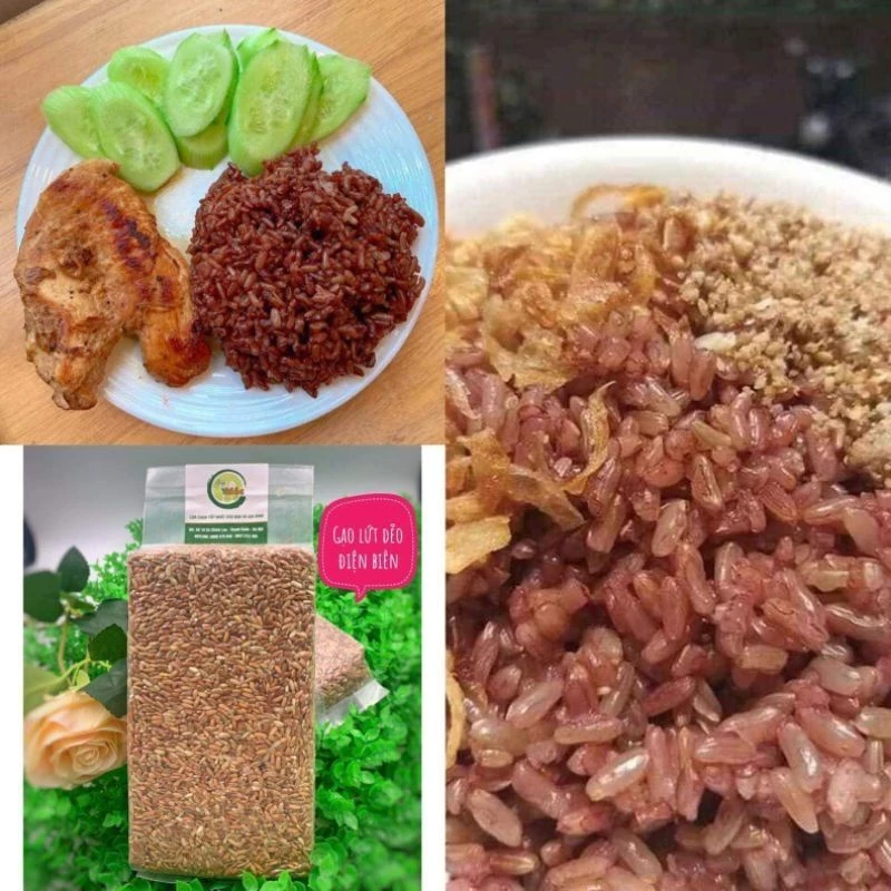 Gạo lứt dẻo Điện Biên/gạo lứt đỏ ăn kiêng,giảm cân,eatclean (1kg)