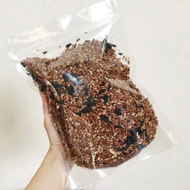 Gạo lứt sấy rong biển ăn liền, bỏng gạo lứt rong biển healthy (500g) - 3