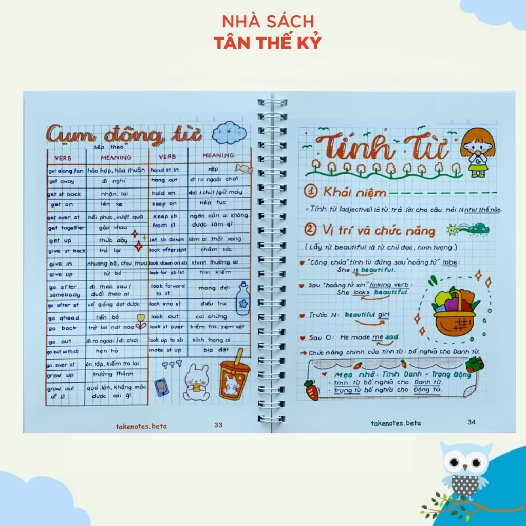 Sổ tay Takenote Tiếng Anh khổ giấy A5 - Tổng Hợp Kiến Thức Cơ Bản Tiếng Anh - Thảo Phương - 4