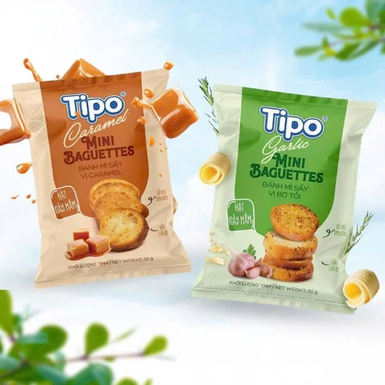 Bánh mì sấy Caramel Tipo 50g Hữu Nghị dinh dưỡng, ngon giòn, ăn vặt tiệnlợi - 2
