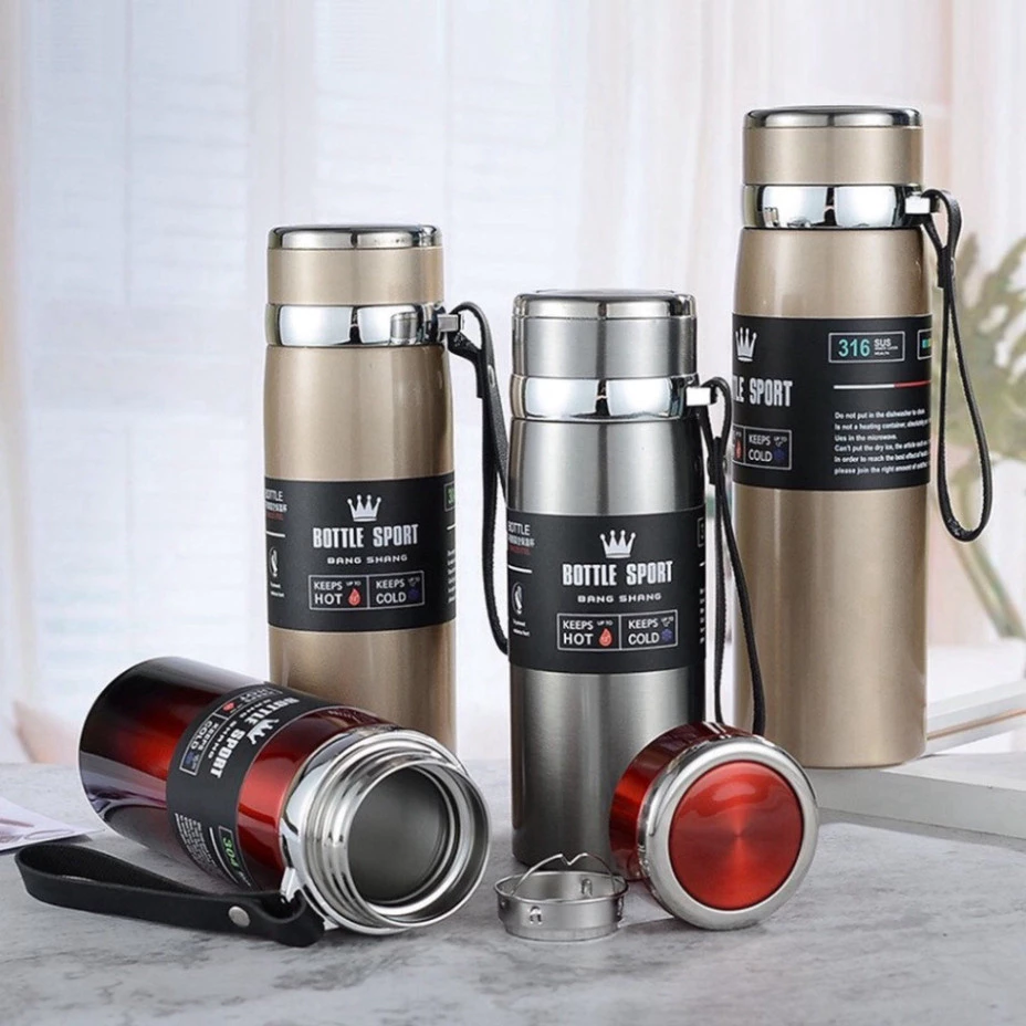 Bình giữ nhiệt 1000ml cao cấp có nắp lọc trà - Bình đựng nước giữ nhiệt lớn tiện lợi lõi inox 304 không gỉ, giữ nước tốt - 2