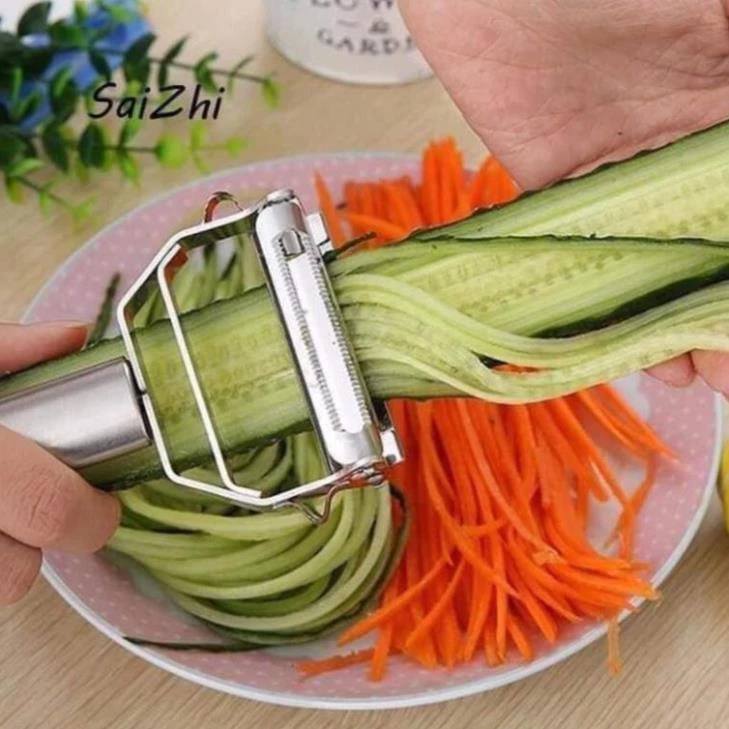 Nạo inox 304 Đa Năng 3 In 1 Nạo Gọt Rau Củ Quả Bào Sợi Siêu Sắc không rỉ - 2