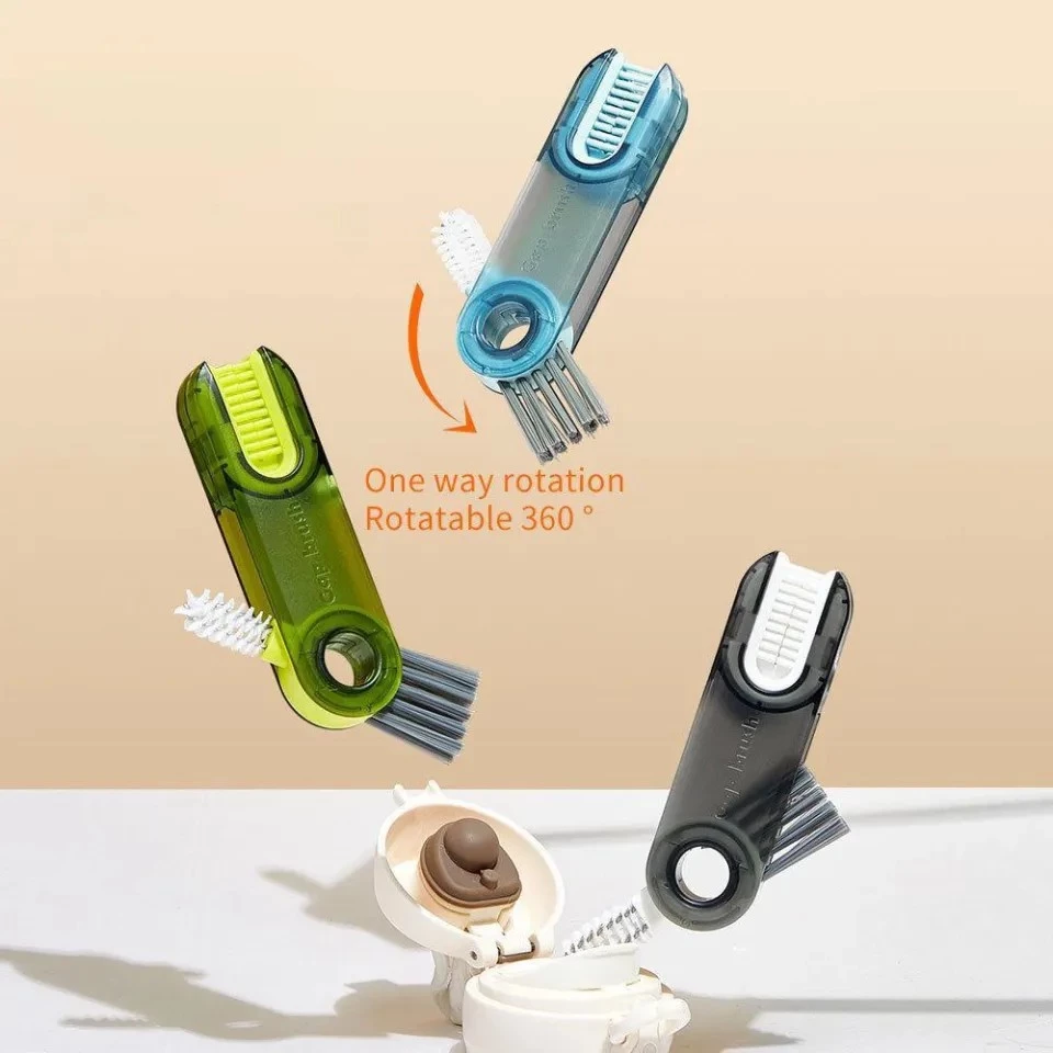 Bàn chải cọ rửa bình nước, vệ sinh ly cốc - Bộ cọ vệ sinh đa năng 3in1 tiện lợi - 6