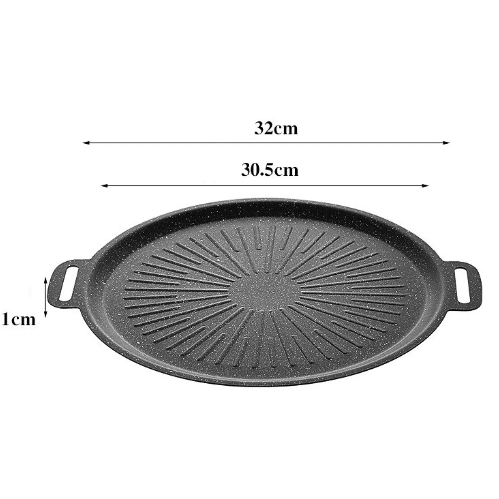 Chảo Nướng Đá Thái Dương 32cm – Chống Dính Không Dầu, Dùng Mọi Loại Bếp, Nướng Thịt BBQ Tại Nhà - 4