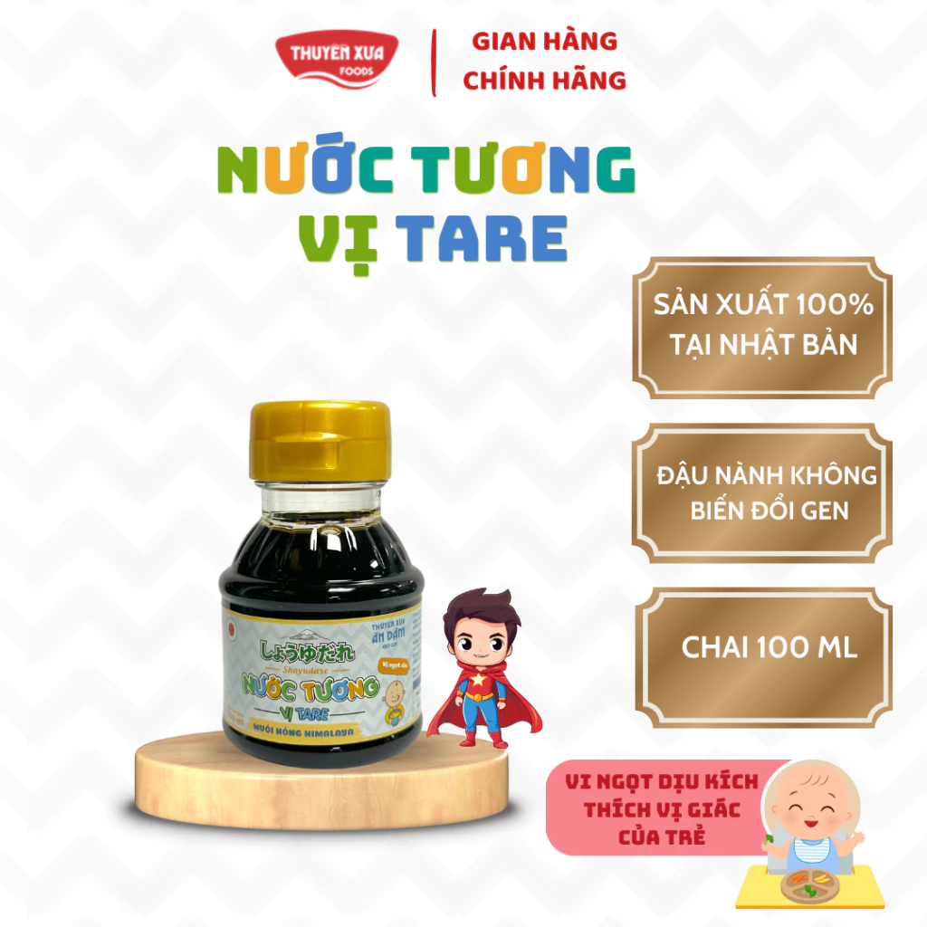 Nước tương vị tare 100ml Thuyền Xưa ăn dặm cho con vị ngọt dịu, kích thích vị giác của trẻ - 2