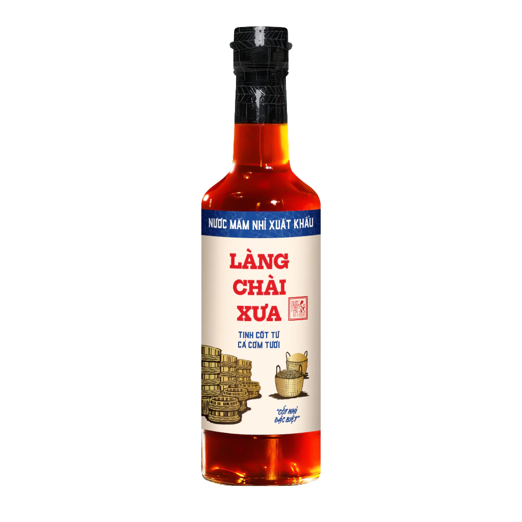[TẶNG Bao Lìxì và Nước tương 125ml] Thùng 6 chai nước mắm nhỉ xuất khẩu nhãn xanh vị dịu nhẹ Làng Chài Xưa 500ml/chai