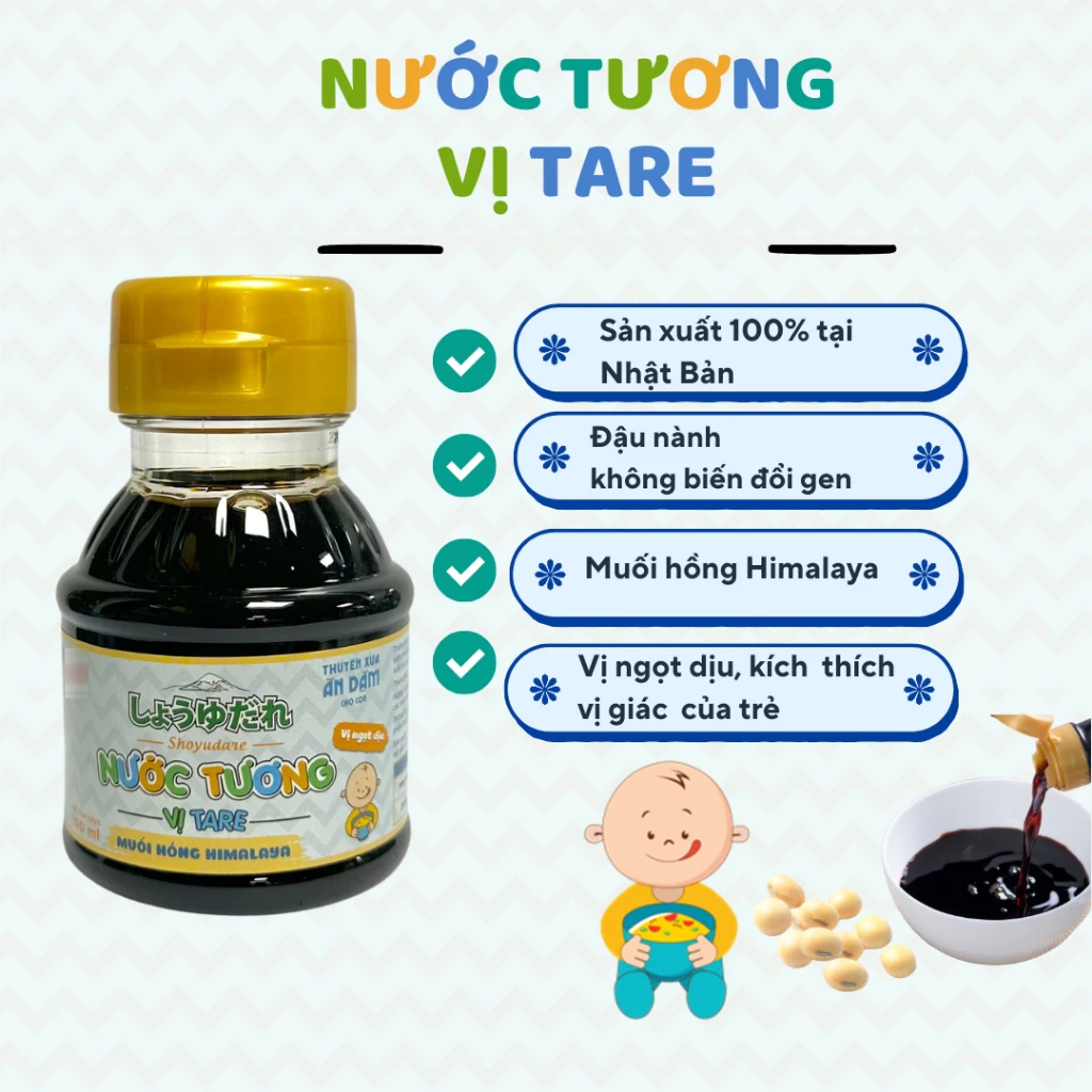 Nước Tương Tách Muối Kikkoman Nhật Bản Dành Cho Bé Ăn Dặm // Nước Tương Thuyền Xưa Vị Tare Việt Nam