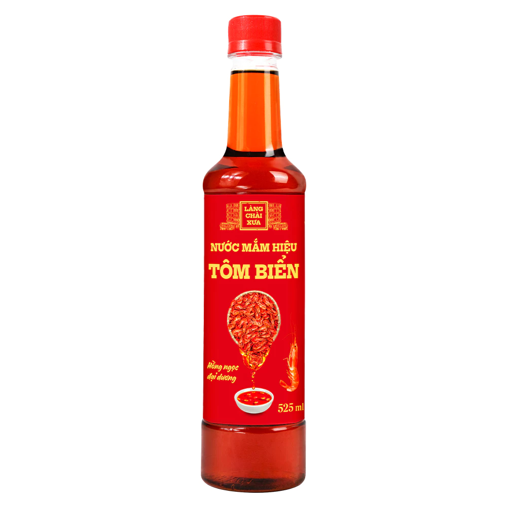 [TẶNG 1 NƯỚC TƯƠNG 125ML] THÙNG 6 CHAI Nước mắm tôm biển truyền thống Làng Chài Xưa 525ml Hồng Ngọc Đại Dương - 2