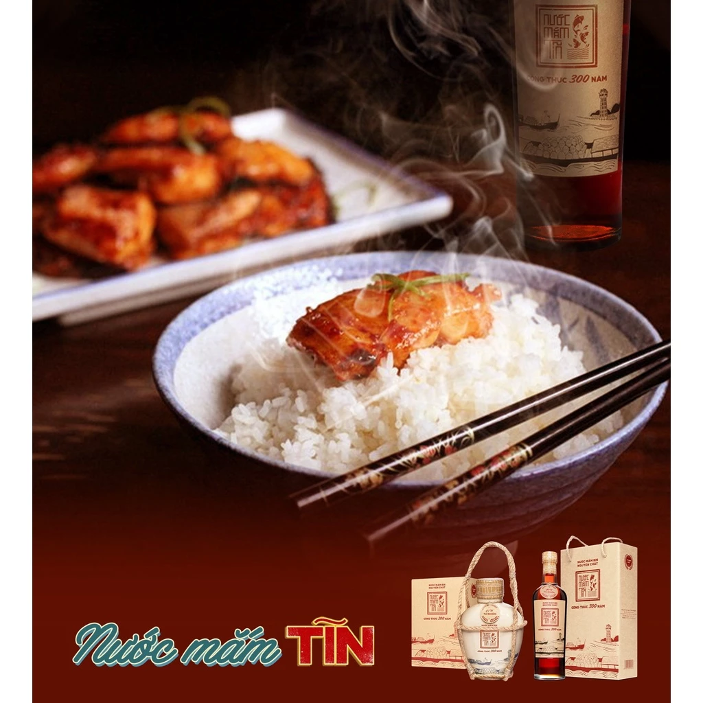 [Nước mắm NGON] Nước mắm Tĩn nhãn đỏ độ đạm 40N chai thủy tinh 500ml rin nguyên chất truyền thống sạch - 5
