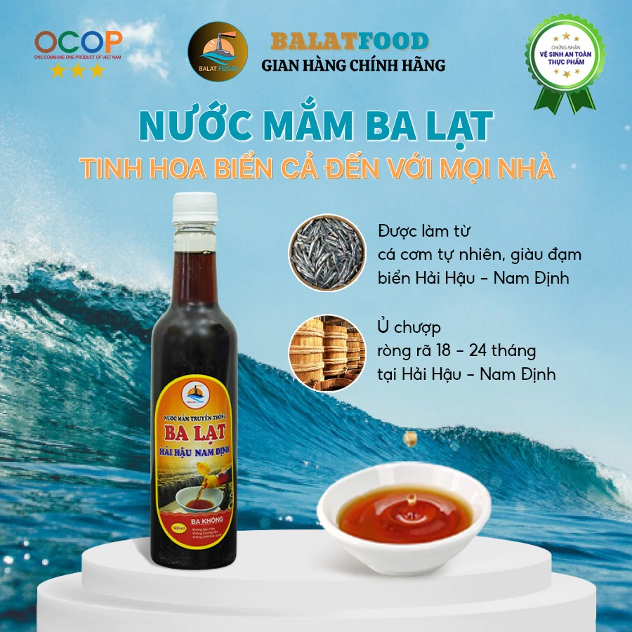 Thùng 6 Chai Nước Mắm Cá Cơm Nguyên Chất Ba Lạt 30 Đạm, Nước Mắm Chắt Truyền Thống - 2