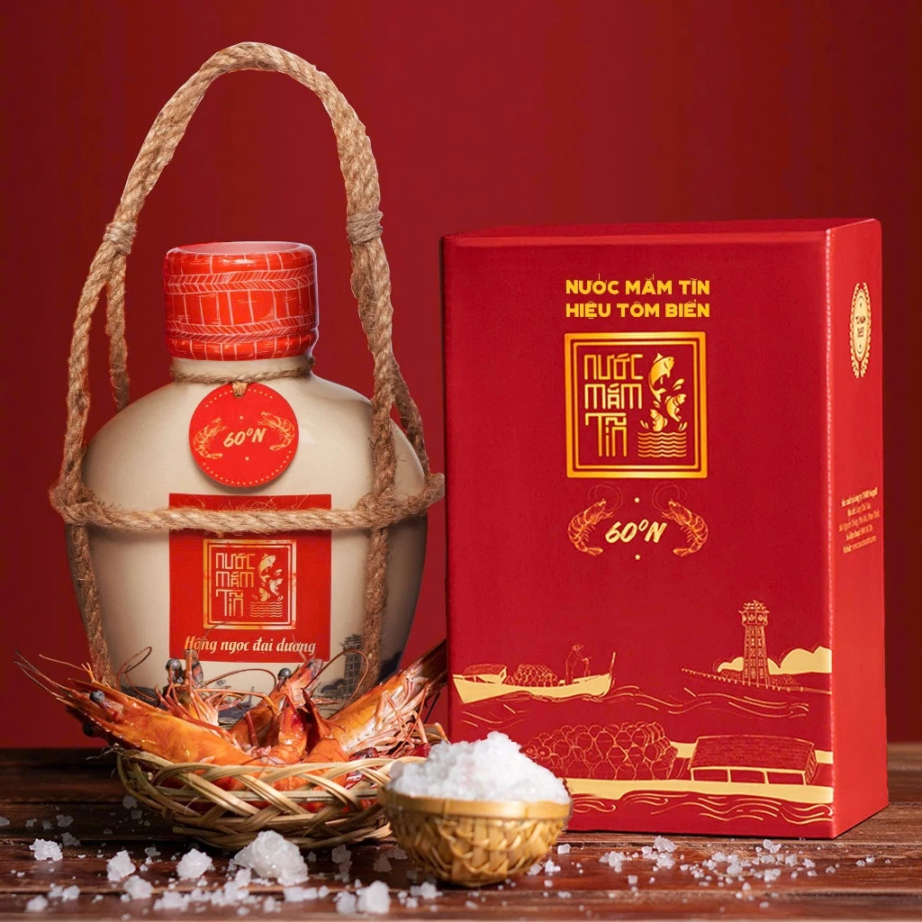 1 Bình gốm Nước mắm Tôm Biển Truyền Thống 60N đạm - Nước mắm Tĩn - 500ml Thơm Ngon Hảo Hạng Không Chất Bảo Quản - 2