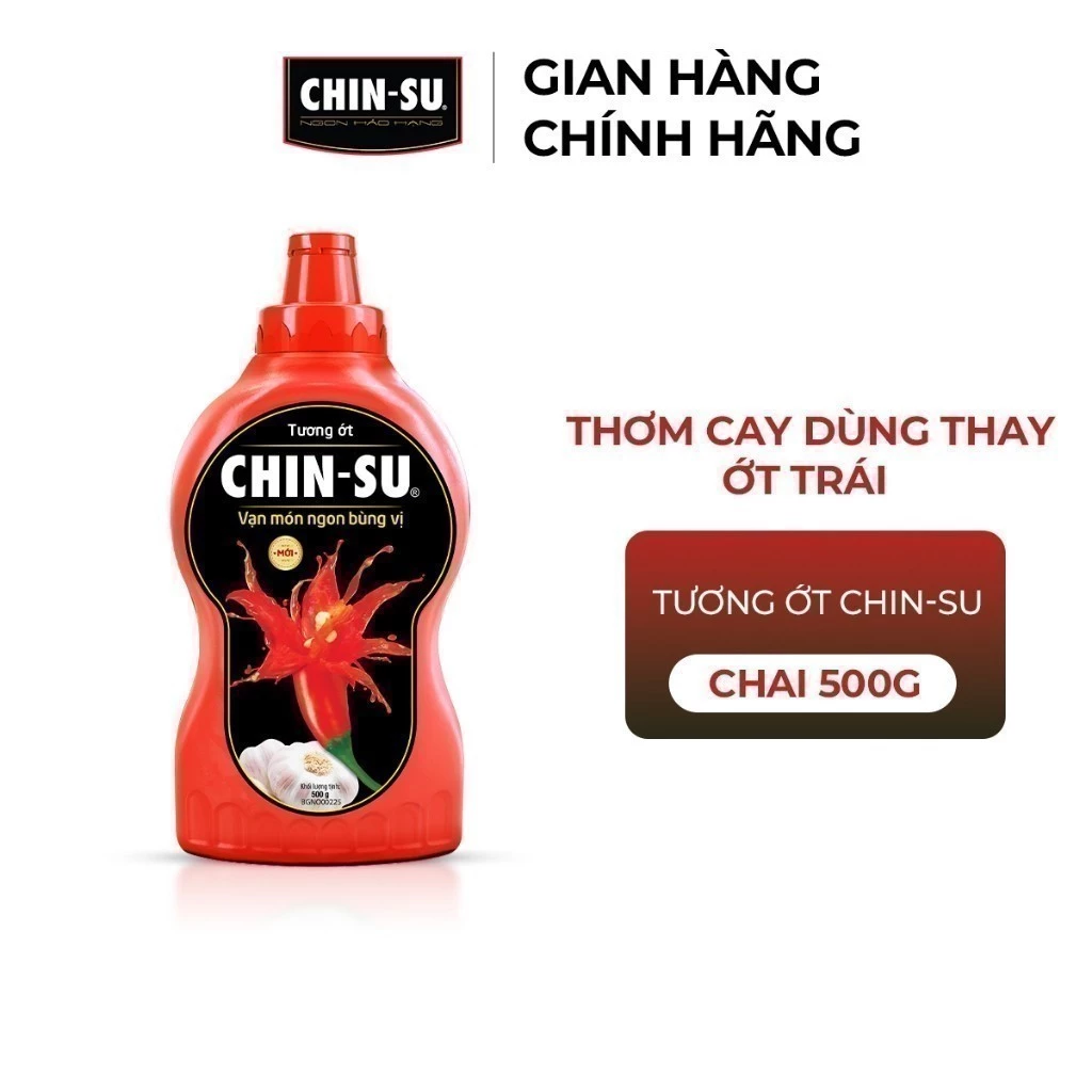 Combo Tương Ớt CHIN-SU 500G + Tương Ớt Sriracha 250G (Bao bì có thể thay đổi theo đợt nhập hàng)