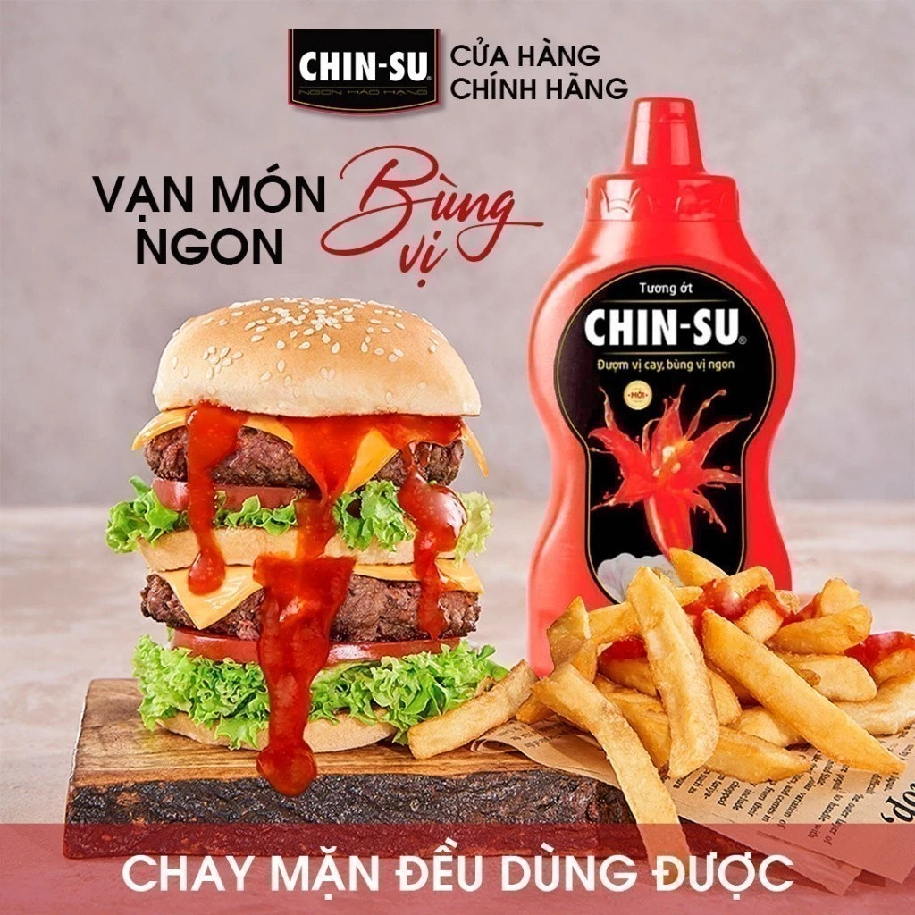 Tương ớt, tương cà CHIN-SU chai 250g / 500g / 1KG / 2,1KG - 2