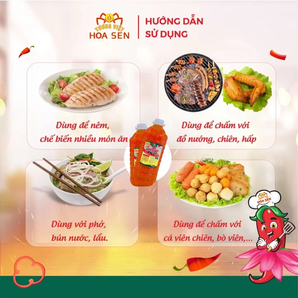 Tương Ớt Bình Pet 4,2kg - Tương Việt Hoa Sen - Đậm đà bắt vị - 2