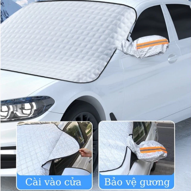 Tấm Chắn Nắng Ô Tô Kính Lái 3 Lớp Tráng Bạc, Chống Nóng và Phản Quang - 2