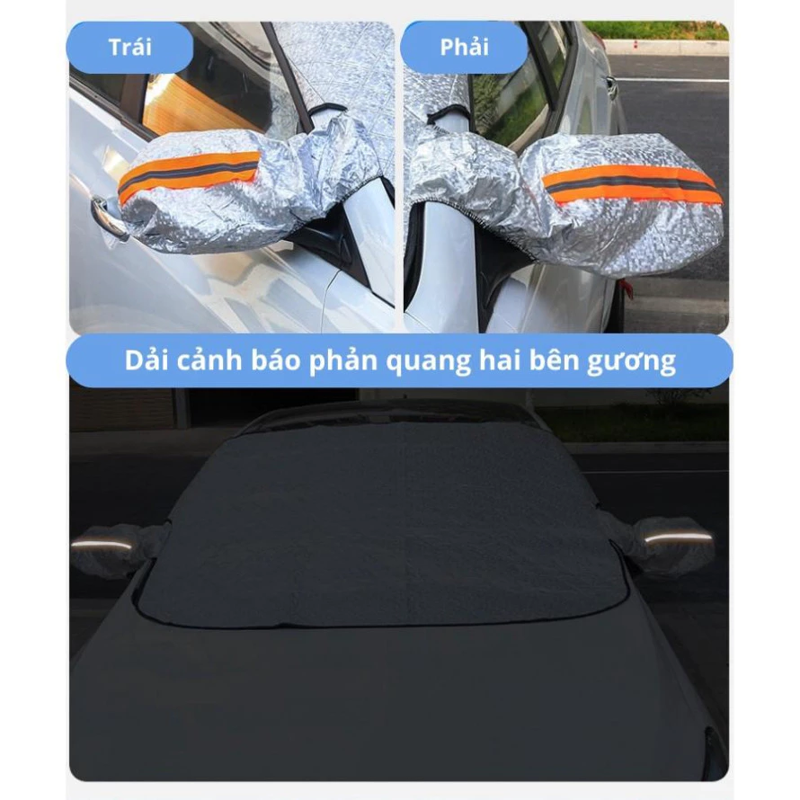 Tấm Chắn Nắng Ô Tô Kính Lái 3 Lớp Tráng Bạc, Chống Nóng và Phản Quang - 3
