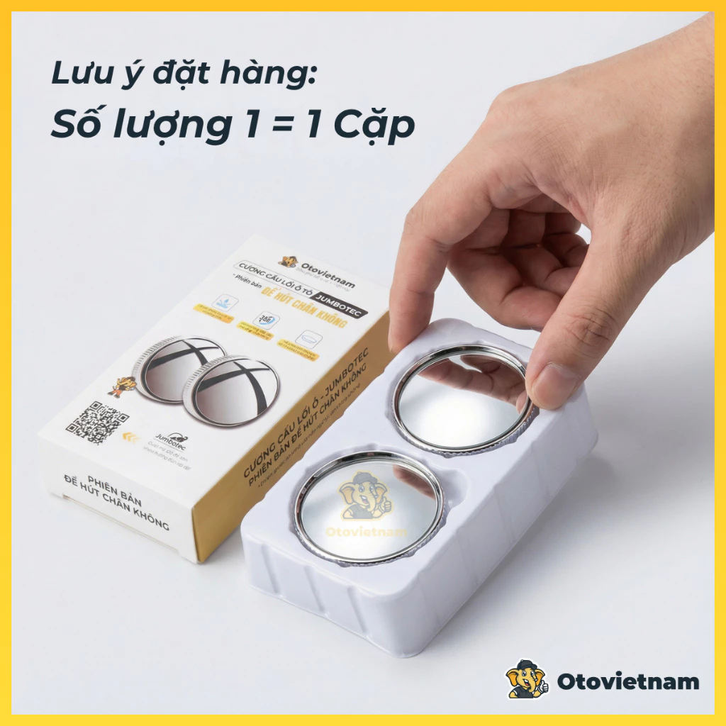 Cặp 2 Gương Cầu Lồi Ô Tô - Xoay 360, Mở Rộng Tầm Nhìn, Triệt Tiêu Điểm Mù Gương Chiếu Hậu - 5
