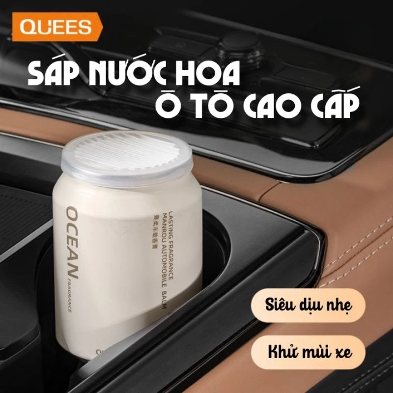 Sáp nước hoa Ô Tô QUEES CUP cao cấp - Khử mùi nội thất xe hơi - Thơm dịu nhẹ - Chống say xe - Sáp thơm ô tô