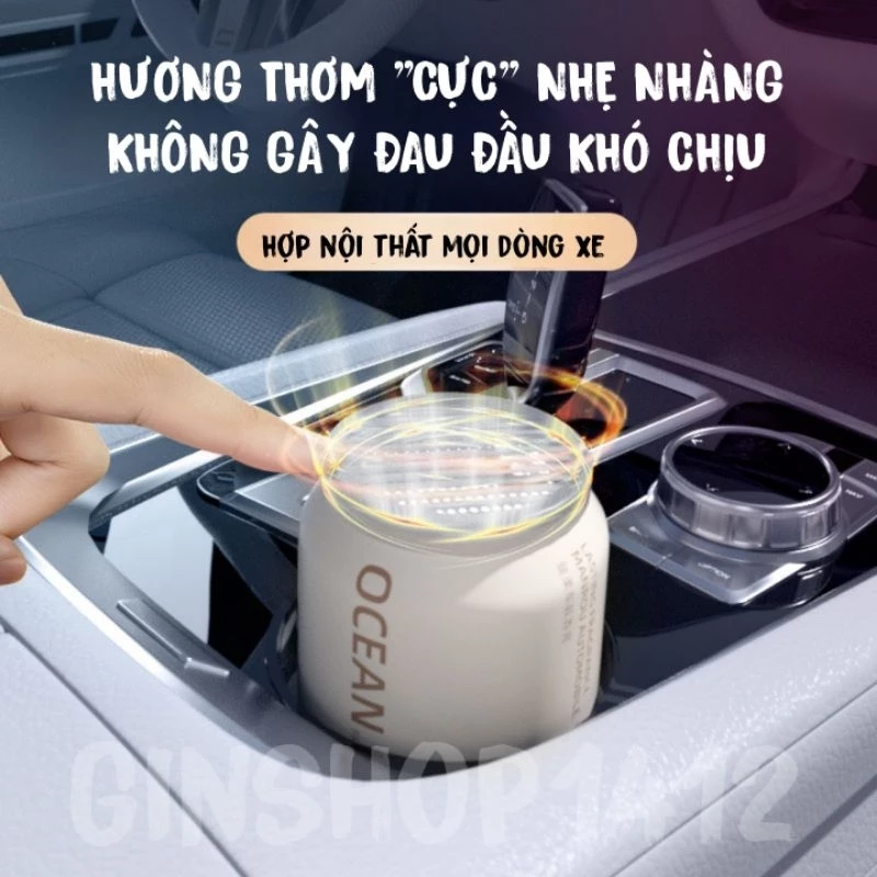 Sáp nước hoa Ô Tô QUEES CUP cao cấp - Khử mùi nội thất xe hơi - Thơm dịu nhẹ - Chống say xe - Sáp thơm ô tô - 3