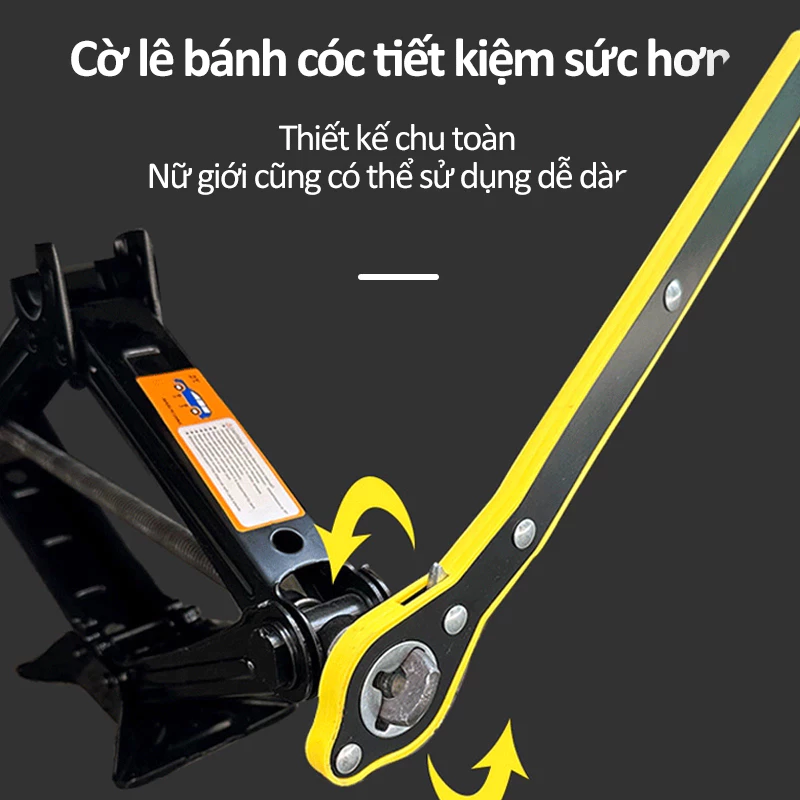 Bộ Kích Gầm Ô Tô, Kích Thay Lốp Cho Xe Hơi Có Đòn Bẩy Nâng Gầm Dễ Dàng Trọng Tải 1.5/2.5 Tấn - 2