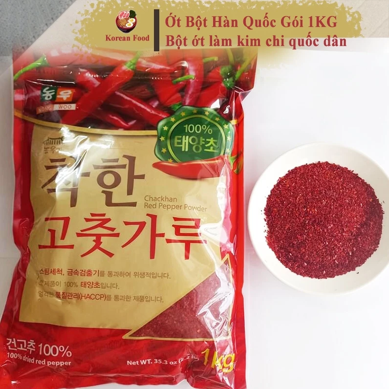 Ớt Bột Làm Kim Chi Chuẩn Vị Hàn, Bột Ớt Nấu Mì Cay, Tokbokki, Chân Gà Sốt Cay - Ớt Bột NongWoo
