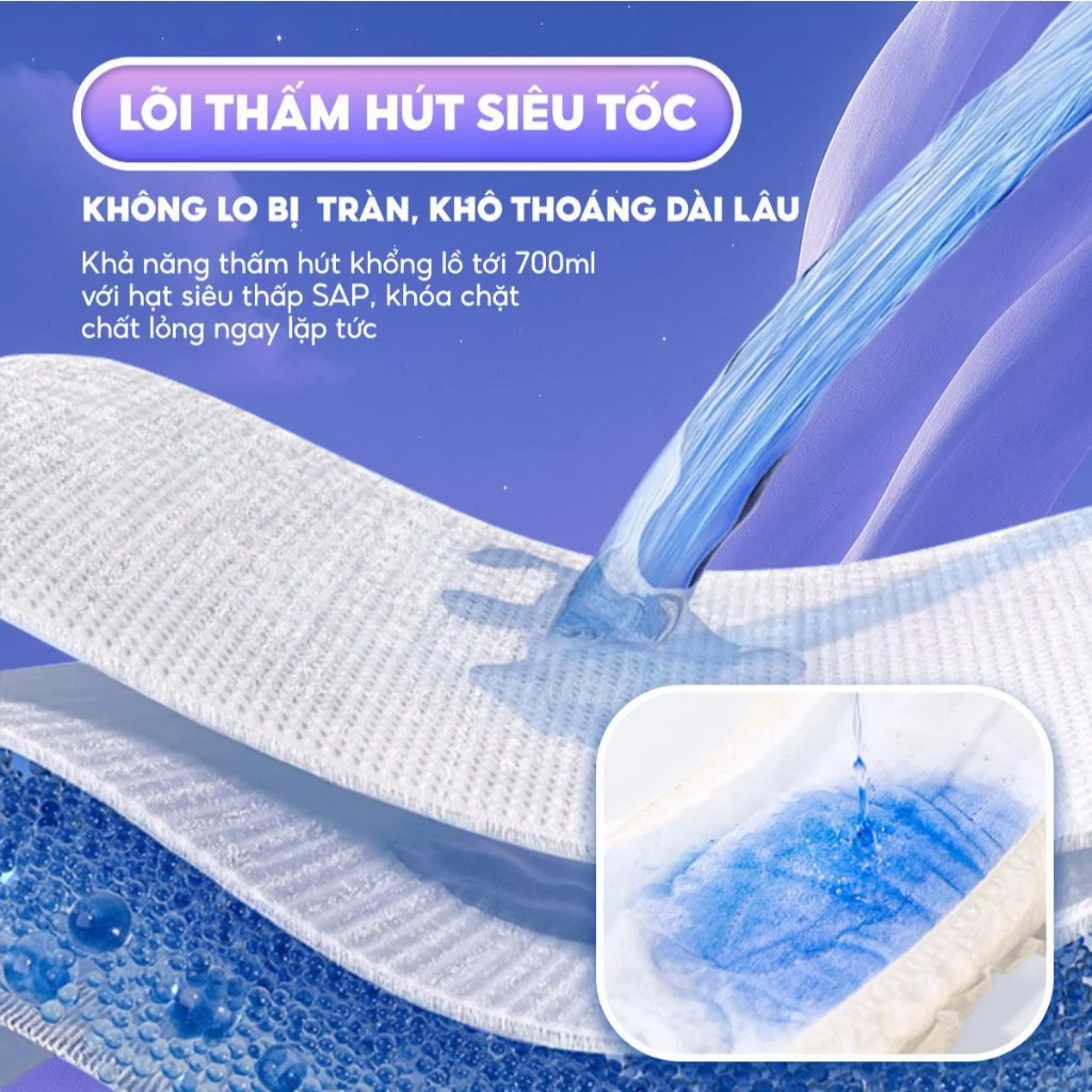 Băng vệ sinh quần Topgia siêu thấm hút chất liệu mềm mại thoáng khí an toàn cho da 5 miếng - 5