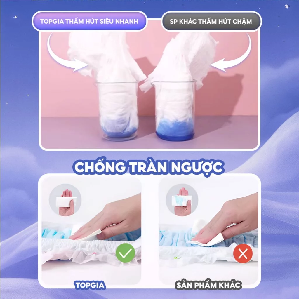 Băng vệ sinh quần Topgia siêu thấm hút chất liệu mềm mại thoáng khí an toàn cho da 5 miếng - 6