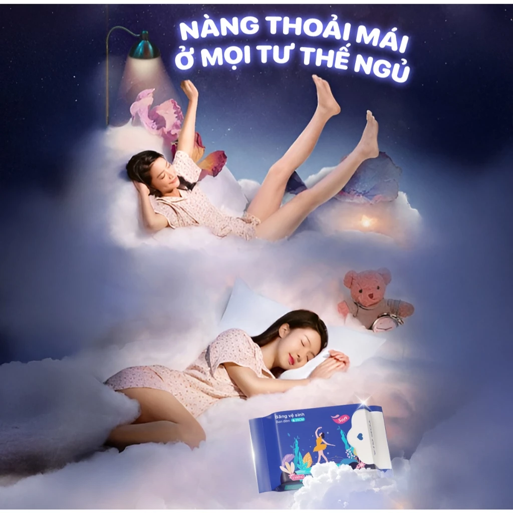 Băng vệ sinh ban đêm Topgia 35cm siêu thấm hút vải không dệt êm ái giảm trào ngược - 3