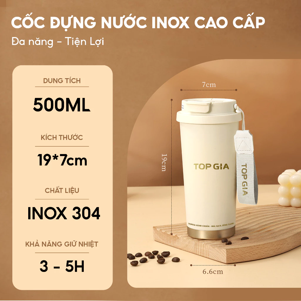 (MUA 1 TẶNG 5) Mua bình giữ nhiệt Topgia tặng 5 bịch khăn giấy rút đáy mộc an 1000 tờ 4 lớp, hàng Việt Nam - 3