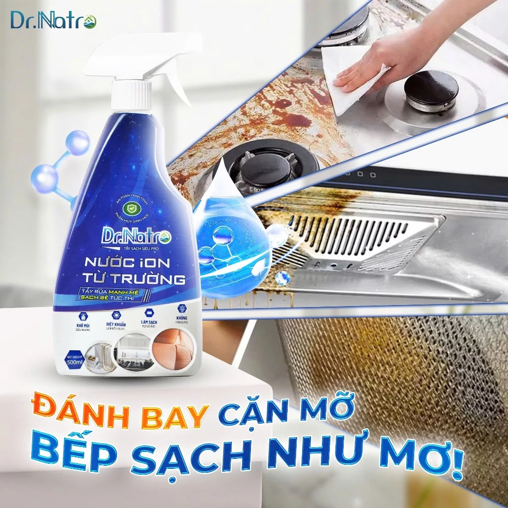 Chai tẩy đa năng Dr.Natro 500ml.Tẩy Sạch Mọi Vết Bẩn Trên Các Bề Mặt tặng 1 miếng chà nhám - 2