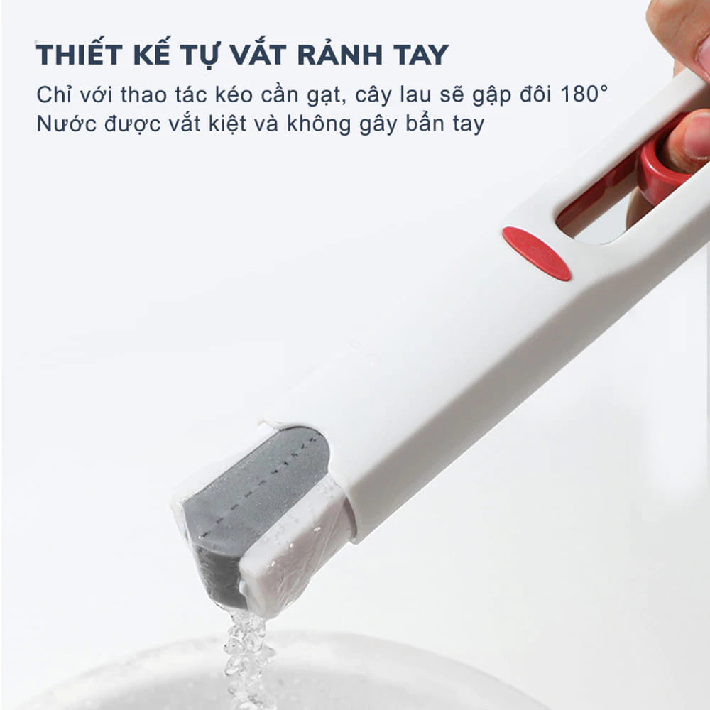 Cây Lau Bàn Bếp Tự Vắt Mini Đa Năng Bọt Biển Thấm Hút Thông Minh, Dụng Cụ Lau Dọn Gấp Gọn - 5